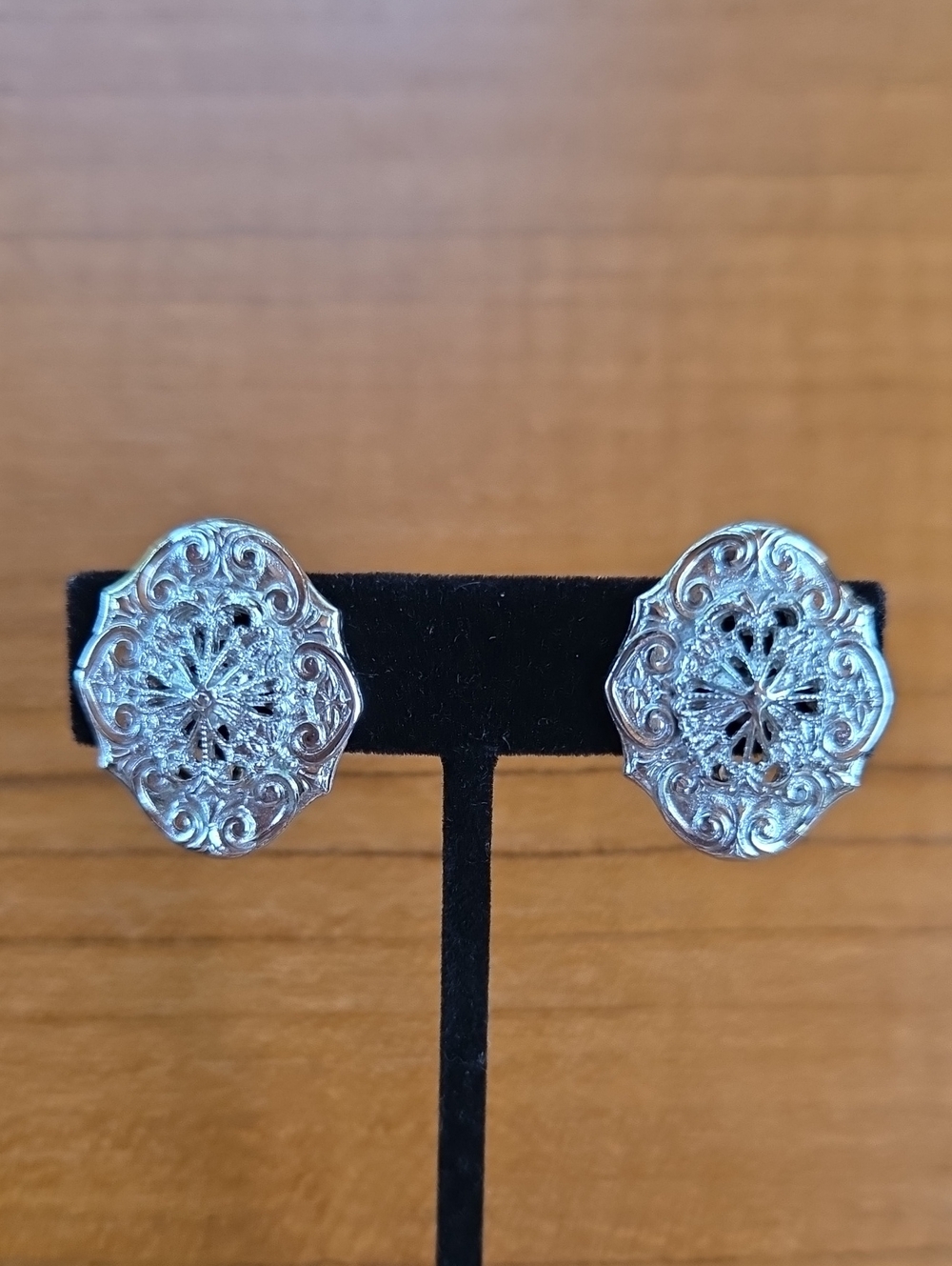 Monet Filigree Clip-on Earrings